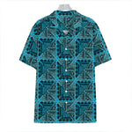 Turquoise African Ethnic Pattern Print Hawaiian Shirt