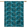 Turquoise African Ethnic Pattern Print House Flag