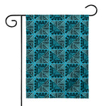 Turquoise African Ethnic Pattern Print House Flag