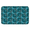 Turquoise African Ethnic Pattern Print Indoor Door Mat