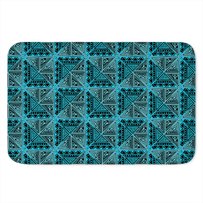 Turquoise African Ethnic Pattern Print Indoor Door Mat