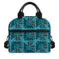Turquoise African Ethnic Pattern Print Insulated Lunch Bag