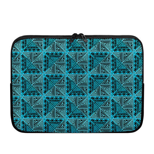 Turquoise African Ethnic Pattern Print Laptop Sleeve