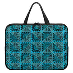 Turquoise African Ethnic Pattern Print Laptop Sleeve With Handle