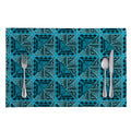 Turquoise African Ethnic Pattern Print Placemat