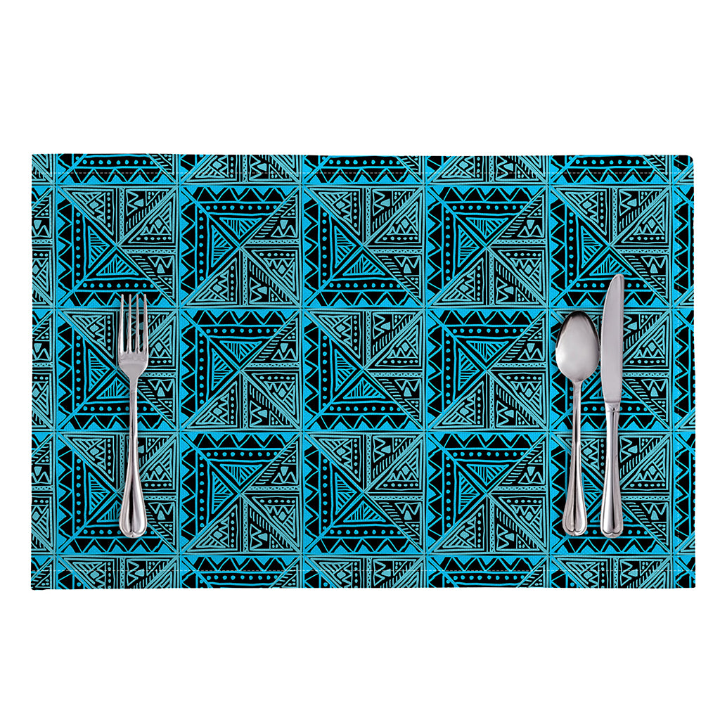 Turquoise African Ethnic Pattern Print Placemat