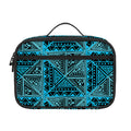 Turquoise African Ethnic Pattern Print Portable Lunch Bag