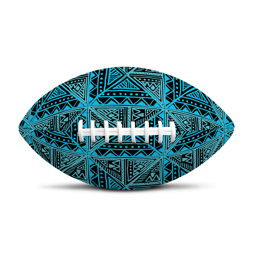 Turquoise African Ethnic Pattern Print Rugby Ball