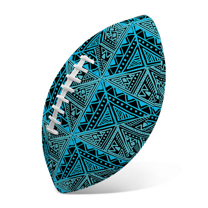 Turquoise African Ethnic Pattern Print Rugby Ball