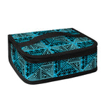 Turquoise African Ethnic Pattern Print Small Lunch Bag