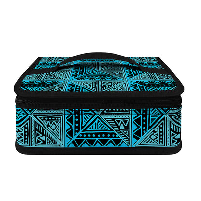 Turquoise African Ethnic Pattern Print Small Lunch Bag