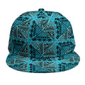 Turquoise African Ethnic Pattern Print Snapback Cap