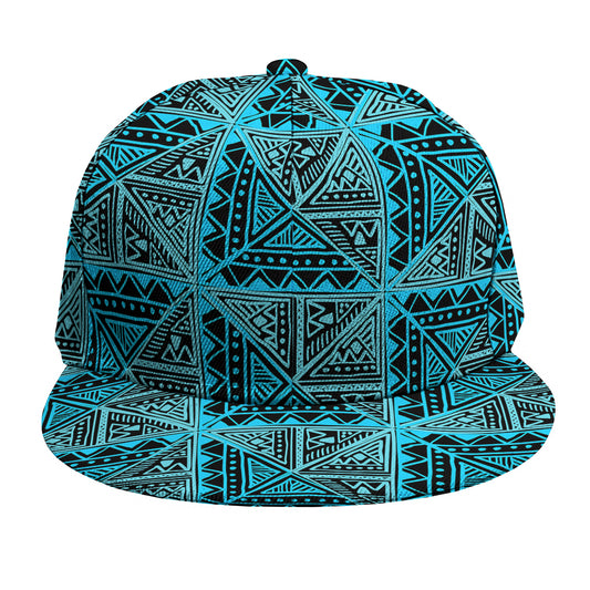 Turquoise African Ethnic Pattern Print Snapback Cap