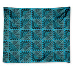 Turquoise African Ethnic Pattern Print Tapestry