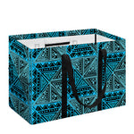Turquoise African Ethnic Pattern Print Utility Tote Bag