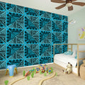 Turquoise African Ethnic Pattern Print Wall Sticker