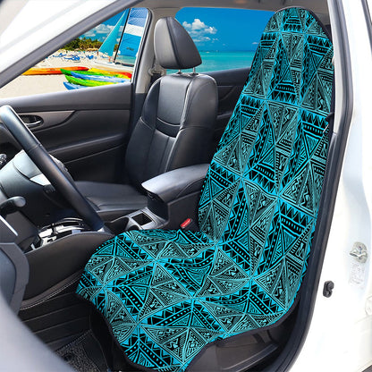 Turquoise African Ethnic Pattern Print Waterproof Car Seat Cover