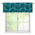 Turquoise African Ethnic Pattern Print Window Valance
