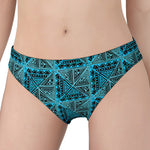 Turquoise African Ethnic Pattern Print Women's Panties