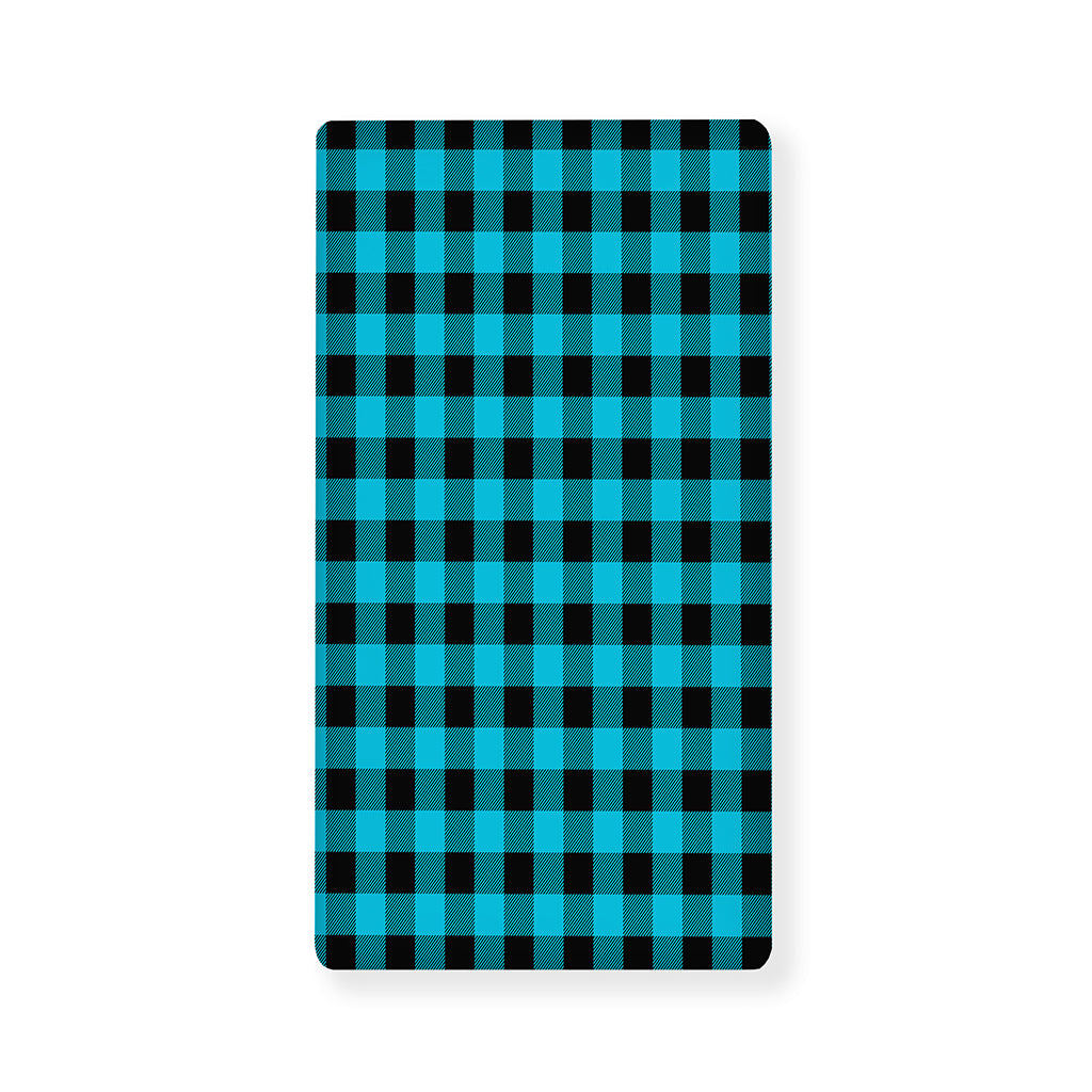 Turquoise And Black Buffalo Check Print Baby Crib Sheet