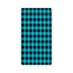 Turquoise And Black Buffalo Check Print Baby Crib Sheet