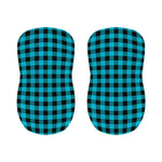 Turquoise And Black Buffalo Check Print Bar Stool Covers