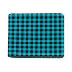 Turquoise And Black Buffalo Check Print Bifold Wallet