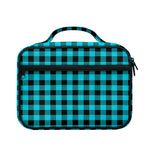 Turquoise And Black Buffalo Check Print Briefcase Bible Bag