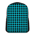 Turquoise And Black Buffalo Check Print Casual Backpack