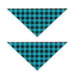 Turquoise And Black Buffalo Check Print Dog Bandana