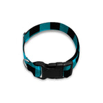 Turquoise And Black Buffalo Check Print Dog Collar