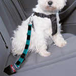 Turquoise And Black Buffalo Check Print Dog Seat Belt