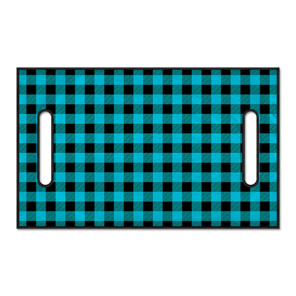 Turquoise And Black Buffalo Check Print Golf Cart Seat Cover