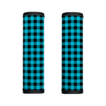 Turquoise And Black Buffalo Check Print Handle Covers