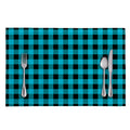 Turquoise And Black Buffalo Check Print Placemat