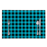 Turquoise And Black Buffalo Check Print Placemat