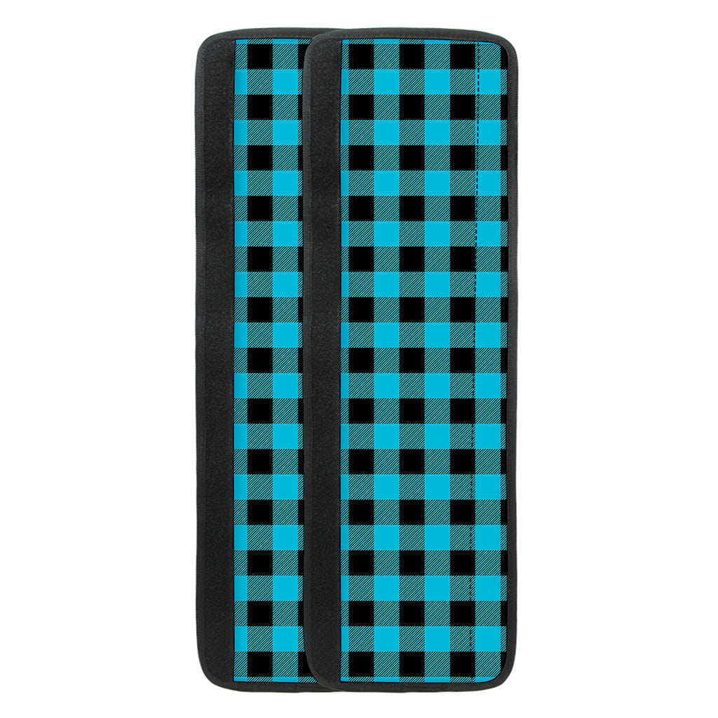 Turquoise And Black Buffalo Check Print Refrigerator Handle Covers