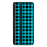 Turquoise And Black Buffalo Check Print Refrigerator Handle Covers