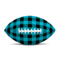 Turquoise And Black Buffalo Check Print Rugby Ball