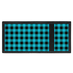 Turquoise And Black Buffalo Check Print Trifold Wallet