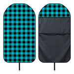 Turquoise And Black Buffalo Check Print Waterproof Car Seat Cover