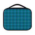 Turquoise And Black Check Pattern Print Classic Bible Case