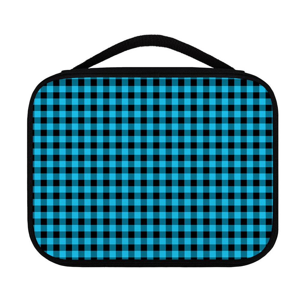 Turquoise And Black Check Pattern Print Classic Bible Case