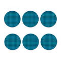 Turquoise And Black Check Pattern Print Coaster Set