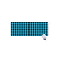 Turquoise And Black Check Pattern Print Extended Mouse Pad