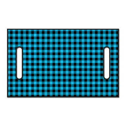 Turquoise And Black Check Pattern Print Golf Cart Seat Cover