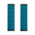 Turquoise And Black Check Pattern Print Handle Covers