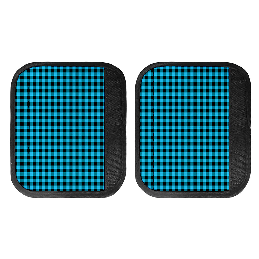Turquoise And Black Check Pattern Print Handle Covers