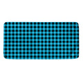 Turquoise And Black Check Pattern Print Towel
