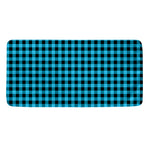 Turquoise And Black Check Pattern Print Towel